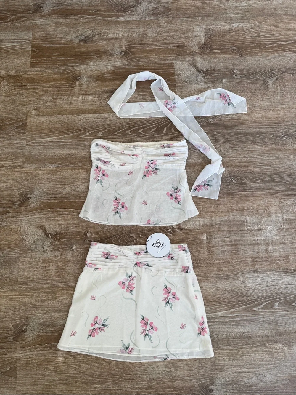 Princess Polly Cream Floral 3 piece matching set